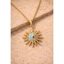 Adanova Concept Güneş Taşlı Paslanmaz Çelik Kolye