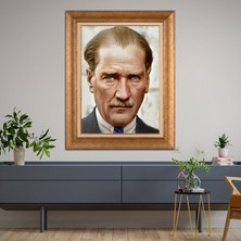 Giyense Altın Varaklı Çerçeveli Paspartulu Tablo NS1122