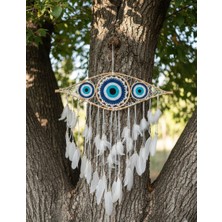 Meya Design Büyük Boy Nazar Boncuklu Duvar Süsü – El Yapımı Dekoratif Duvar Aksesuarı (76 × 90 Cm)