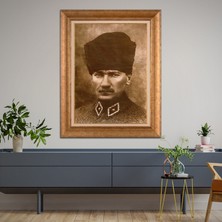 Giyense Altın Varaklı Çerçeveli Paspartulu Tablo NS619