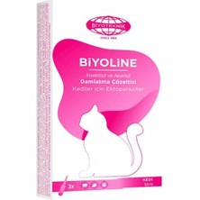 Biyoteknik Biyoline Kedi Için Pire ve Kene Ennse Damlası (3'lü Kutu 0.5 Ml) - Çift Etkili Dış Parazit
