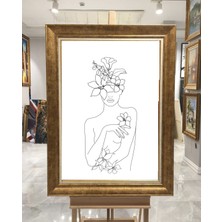 Giyense Altın Varaklı Çerçeveli Paspartulu Tablo NS744