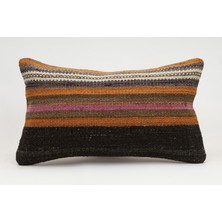 Kilim Wholesale El Yapımı Kilimden Yapılmış Vintage Kırlent Kılıfı, Yün, 30X50 cm