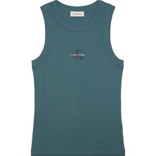 Calvin Klein Ck Kadın Sl Monogram Rib Üst