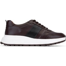 Tamer Tanca Erkek Hakiki Deri Kahverengi Sneakers & Spor Ayakkabı 222 70113 Erk Ayk SK25-26 Kahve