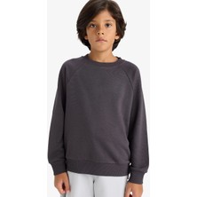 DeFacto Bisiklet Yaka Basic Düz Okul Sweatshirt Erkek Çocuk E8415A825AU