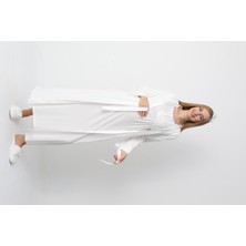 Erdeniz Tekstil Saten Şeritli & Şık Dantel Detaylı Hamile ve Lohusa Gecelik Takımı - 2’li Set