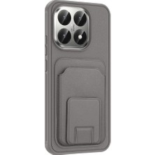 Gpack Xiaomi 15T Uyumlu Kılıf Bikart Kartlıklı Standlı Tpu Gri