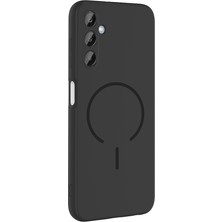 Gpack Samsung Galaxy A15 Uyumlu Kılıf Meta Araç Tutucu Özellikli Silikon Siyah