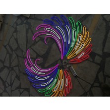 Neonled Melek Kanatları (Tip 3) Neon LED Dekoratif Aydınlatma (119X209 Cm)