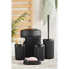 Feyza Design Şık 5 Parça Akrilik Banyo Seti Siyah WOC-8547