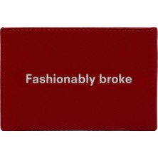 Fashionably Broke KeinxDesa Kırmızı Deri Kartlık
