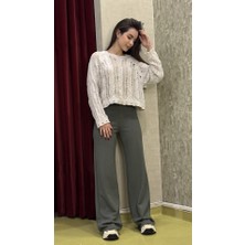 Leilaa Modal Kumaş Basic Palazzo Pantolon