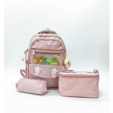 Relaxion Ion 3'lü Set Aksesuarlı Çocuk Ilkokul Çantası Kalemlikli Beslenme Çantalı Sırt Çantası 1940