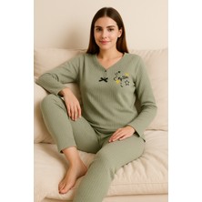 Bony Socks Mystar Kadın Pijama Takım Lıght Yeşil