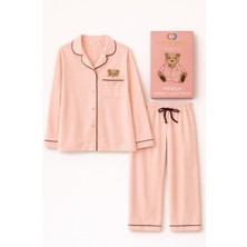 Bony Socks Kadın Teddy Baskılı Premium Kutulu Pijama Takımı
