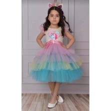 Diamondstar Kız Çocuk  Bayramlık Düğün Parti Doğum Günü Elbisesi