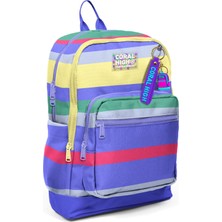 Coral High Kids  Mor Sarı Lavanta  Çizgi Desenli Okul Sırt Çantası 33202