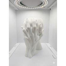 Print Zone Dekoratif El Figürlü Saksı ve Kase - Sanatsal