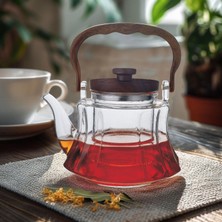 Paçi Pacı Mılla 1000 ml Akasya Saplı Cam Demlık