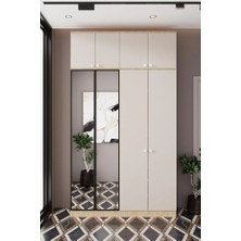 Evora-24 188 cm Lüks, Mdf Vestiyer Portmanto Dolabı.