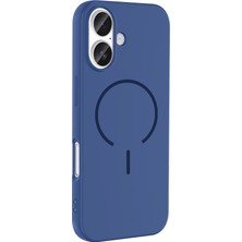 Gpack iPhone 17 Uyumlu Kılıf Meta Araç Tutucu ve M-Safe Şarj Özellikli Silikon Lacivert