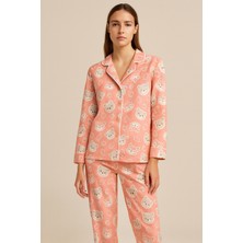 Bony Socks Kadın Hayvan Desenli Düğmeli Pijama Takımı