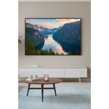 Safir Design Norveç Fiyortları Manzaralı Çerçeveli Tablo Görkemli Dağ ve Deniz Temalı Duvar Dekoru
