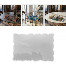 Epoksi Dikdörtgen Dalgalı Söz ve Nişan Tepsisi Kalıbı 26.5X17 cm