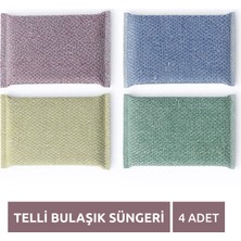 Telli Bulaşık Süngeri - 4 Adet