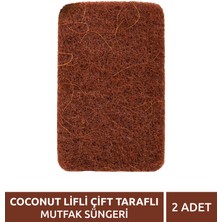 Coconut Lifli Çift Taraflı Bulaşık Süngeri - 2 Adet