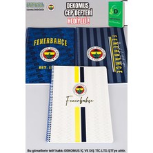 "dekomus Cep Defteri Hediyeli" Lisanslı Fenerbahçe"tekli" Spırallı Kareli A4 Karton Kapak 72 Yaprak Defter