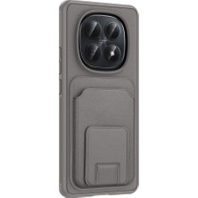 Gpack Xiaomi Redmi Note 15 Uyumlu Kılıf Bikart Kartlıklı Standlı Tpu Gri
