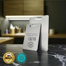 Enashop Paslanmaz Çelik Kesme Tahtası Hijyenik Yüzey 18/10-35*24CM