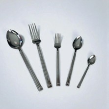 Enashop Paslanmaz Çelik Yemek Kaşığı Seti- 30 Parça- Elif Model-Günlük Kullanım