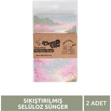 %100 Doğal Selüloz Sıkıştırılmış Temizlik Süngeri Mycleanvıbe– Renkli 2 Adet