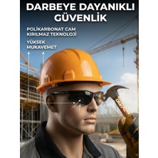 Endüstriyel Ümit Yapı Market Kırılmaz Camlı Füme Iş Gözlüğü | Çapak ve Parlama Korumalı, Ayarlanabilir Şantiye Güvenlik Gözlüğü