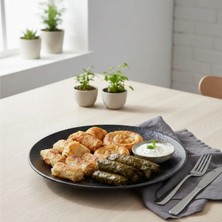 Külsan M11923.BL - Tilda Matt 6'lı Siyah Yuvarlak Servis Tabak Seti 23 Cm, Thermoset Melamin