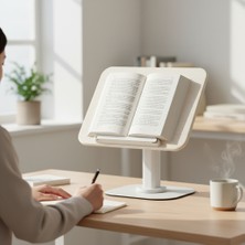 CoverZone R28 | Ayarlanabilir Tablet ve Kitap Okuma Standı, Katlanabilir Masaüstü Tutucu, Ergonomik Tasarım, Sağlam Alüminyum Alaşım, Ev/ofis Kullanımı Için Evrensel Destek