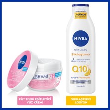 Nivea 7 Günde Sıkılaştırıcı Vücut Losyonu 250ML ve Cilt Tonu Eşitleyici Yüz Kremi 100ML, Nemlendirici