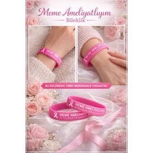 Fixflex Silikon Meme Kanseri Farkındalık Bilekliği - Lenf Ödem Bilekliği - Uyarı Bilekliği