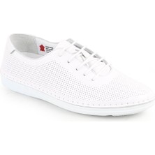 Libero L077.228 Hakiki Deri Lazer Kesim Delikli Nefes Alan Bağcıklı Kadın Casual Ayakkabı 26Y