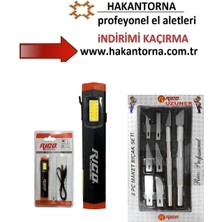 ALWAYSSPEED Ht-Rico  Şarjlı LED Lamba Fener Işıldak Kampçı Tamirci Lambası 300 Lümen Maket Bıçagı Takım Set