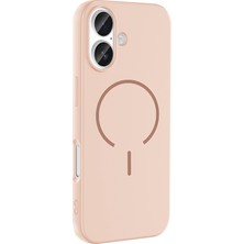 Gpack iPhone 17 Uyumlu Kılıf Meta Araç Tutucu ve M-Safe Şarj Özellikli Silikon Pembe