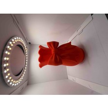 Print Zone Kurdeleli Vazo - Fiyonklu Şık Masaüstü Ev Dekorasyonu