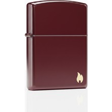 Zippo Red Matte Flame In The Corner Dizayn Çakmak