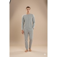 Kly Erkek Midi Yaka Pijama Takımı Konforlu Uyku Modern Tasarım