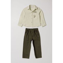 Alg ERKEK ÇOCUK PAMUK MÜSLİN GÖMLEK PANTOLON BAYRAMLIK TAKIM