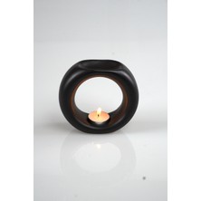 Infinity ( Yüzük ) Seramik Buhurdanlık Siyah