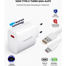 Sprange 120W Gangast Technolgy Type-C Turbo Şarj Aleti I Saniye Gösterimli